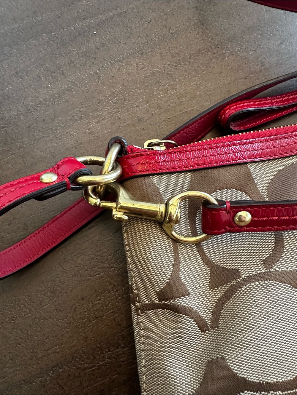 Coach Signature Stripe Hobo Bag *zipper pull fell off but will come w/it - Picture 13 of 16